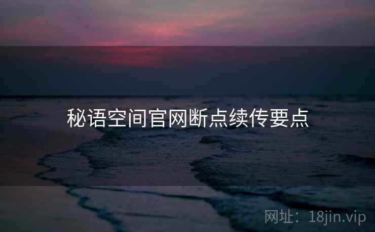 秘语空间官网断点续传要点  第2张