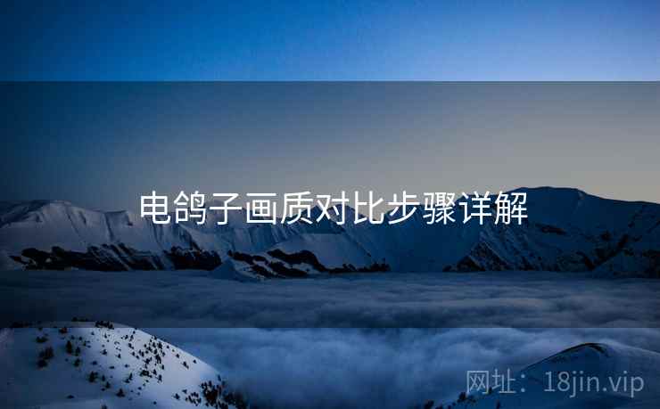 电鸽子画质对比步骤详解  第1张