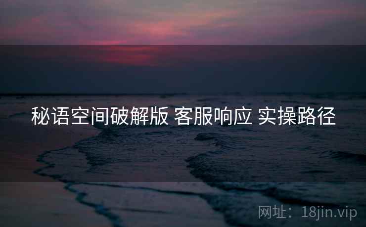 秘语空间破解版 客服响应 实操路径  第1张