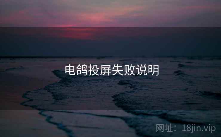 电鸽投屏失败说明  第1张