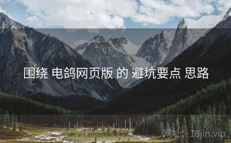 围绕 电鸽网页版 的 避坑要点 思路  第1张