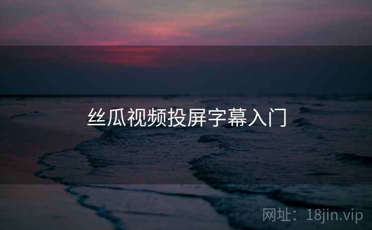 丝瓜视频投屏字幕入门  第1张