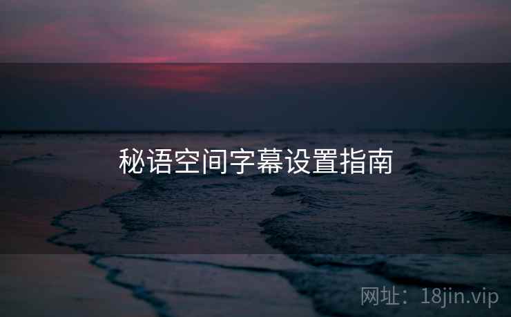 秘语空间字幕设置指南  第1张